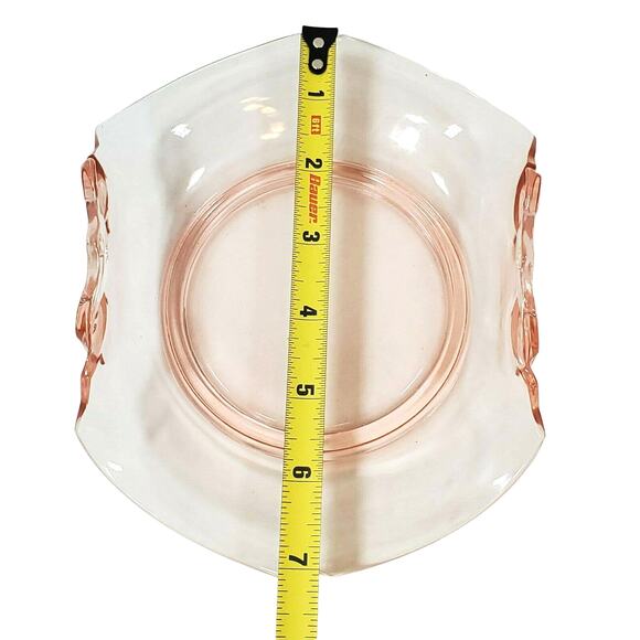 Pink Depression Handle Candy Dish 7" - Picture 7 of 9